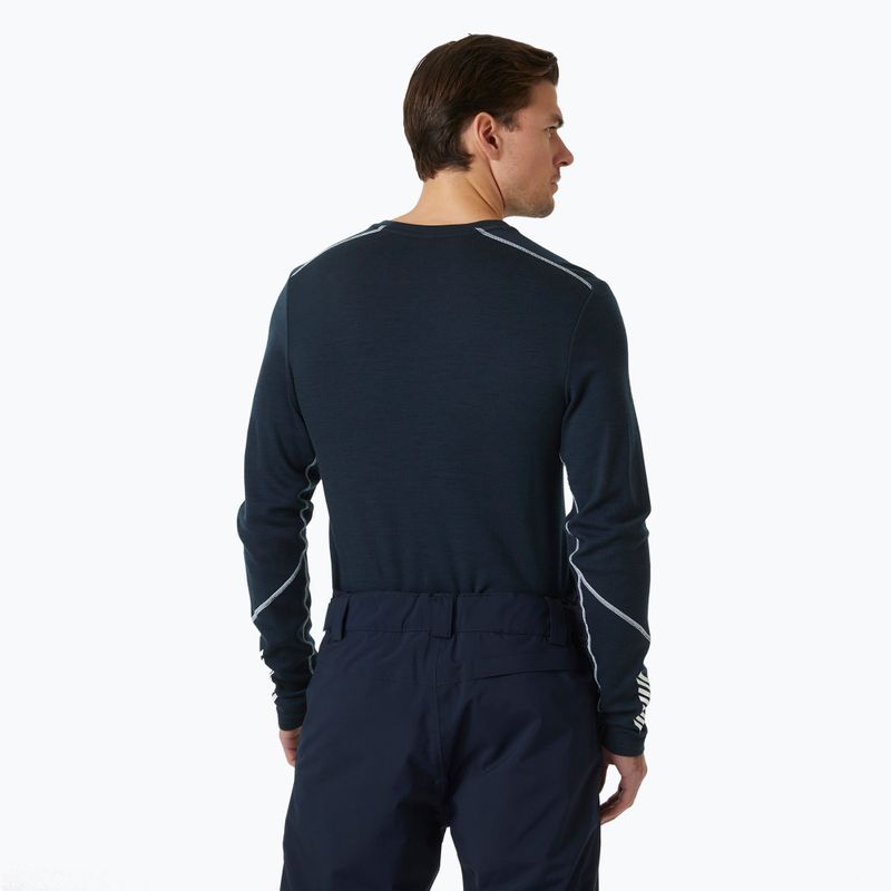 Мъжка термо блуза с дълъг ръкав Helly Hansen Lifa Merino Midweight Crew navy/600  2