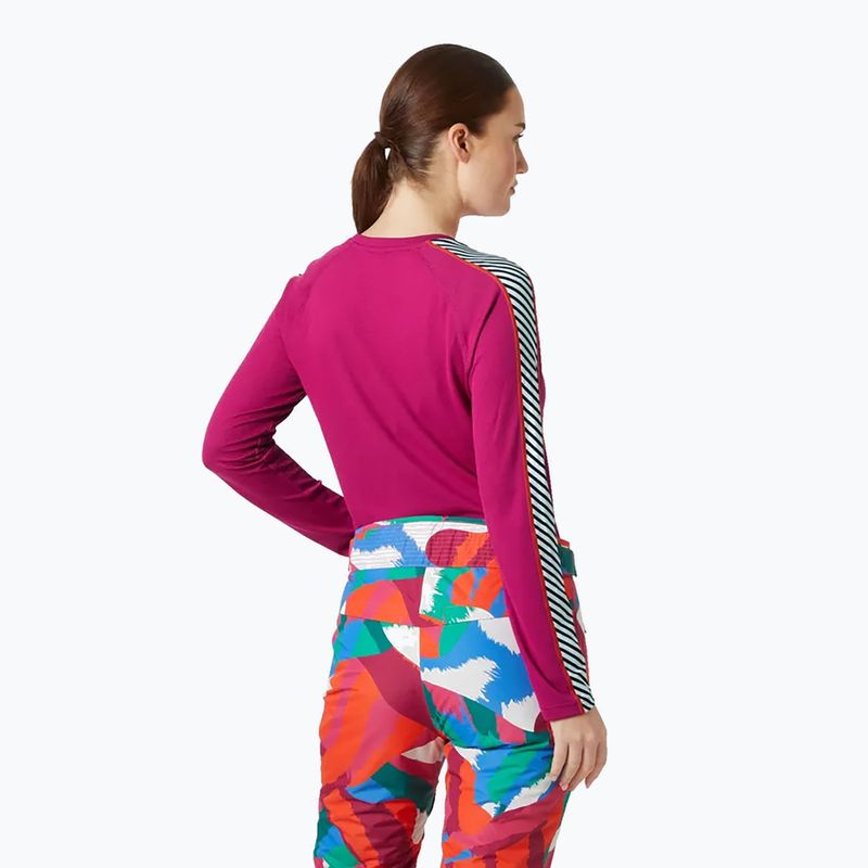 Дамска термоактивна блуза Helly Hansen Lifa Active Stripe Crew magenta 2.0 2