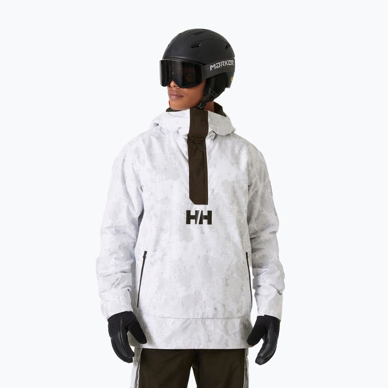 Мъжко скиорско яке Helly Hansen Ullr D Insulated Anorak grey fog snow camo aop