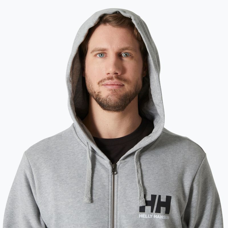 Helly Hansen HH Logo Full Zip Hoodie 2.0 сив/ меланж 3