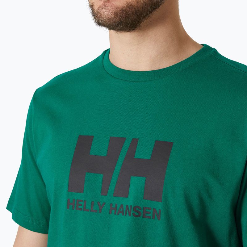 Мъжка тениска Helly Hansen Logo 2.0 emerald 3