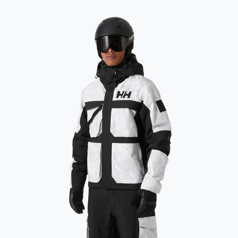Мъжко ски яке Helly Hansen Ullr D Heritage Short grey fog snow camo aop