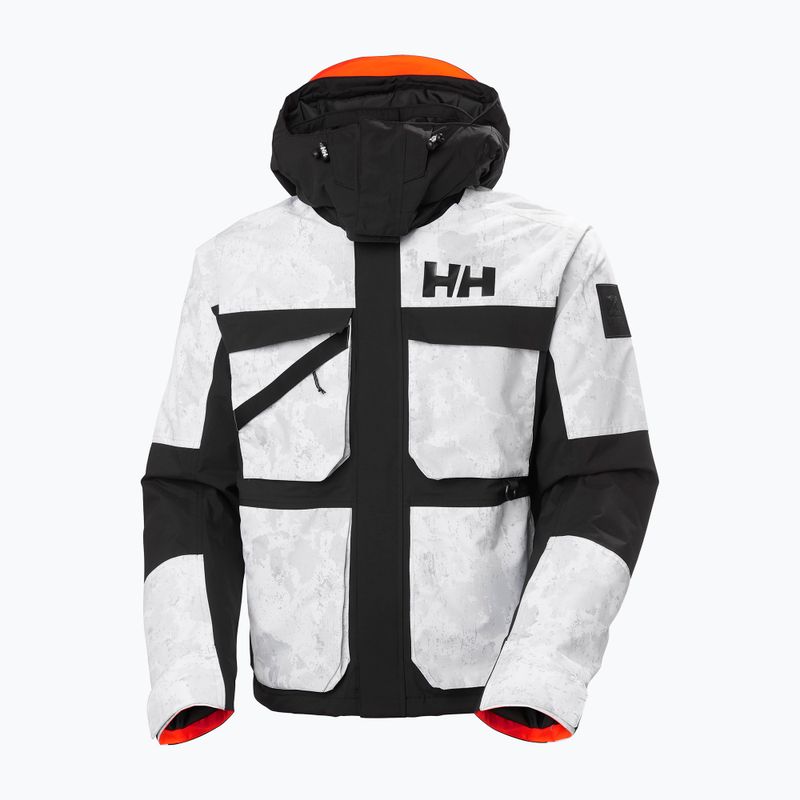 Мъжко ски яке Helly Hansen Ullr D Heritage Short grey fog snow camo aop 12