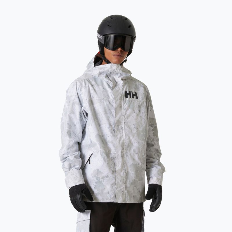 Мъжко ски яке Helly Hansen Ullr D Shell Graphic grey fog snow camo aop