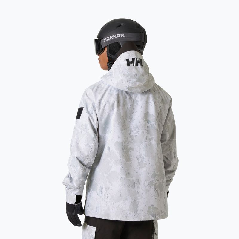 Мъжко ски яке Helly Hansen Ullr D Shell Graphic grey fog snow camo aop 2