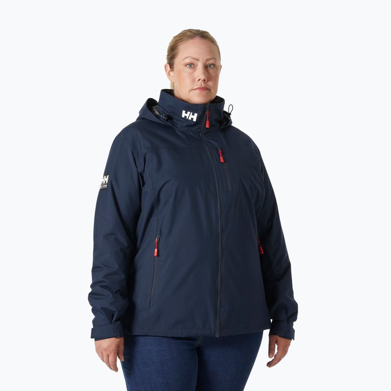 Ветроходно яке за жени Helly Hansen Crew Hooded Midlayer Plus 2.0 navy
