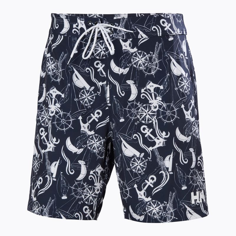 Мъжки шорти за плуване Helly Hansen Newport Boardshorts 8" navy nautical aop 5