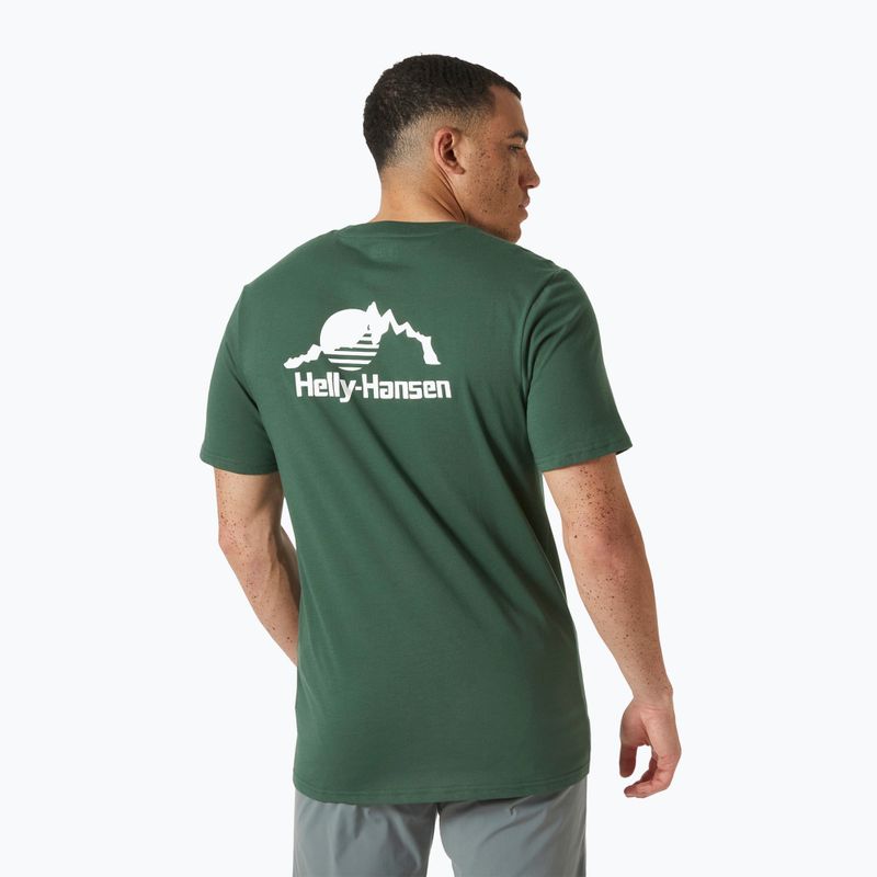 Мъжка тениска Helly Hansen Nord Graphic T jungle green 2