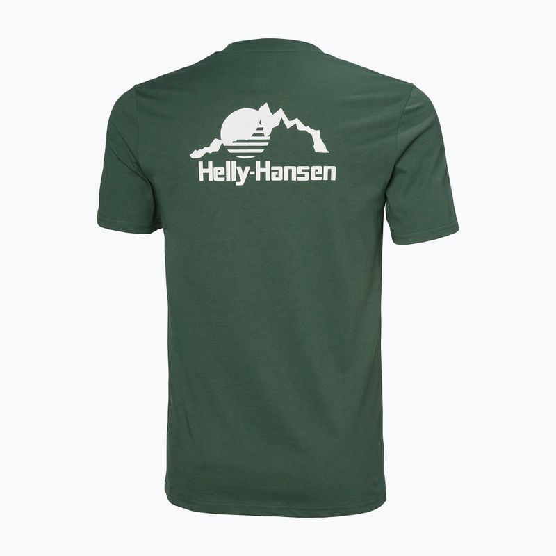 Мъжка тениска Helly Hansen Nord Graphic T jungle green 5