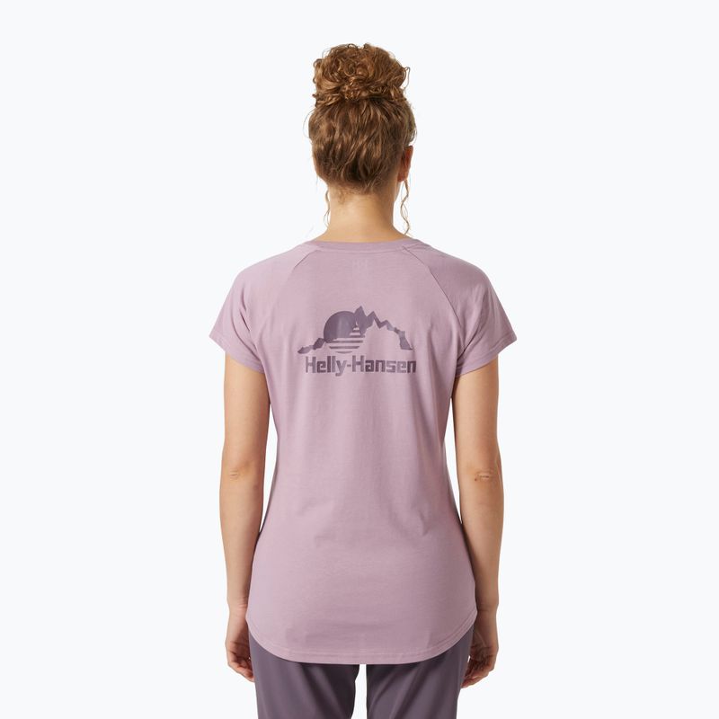 Дамска тениска Helly Hansen Nord Graphic Drop purple clay 2
