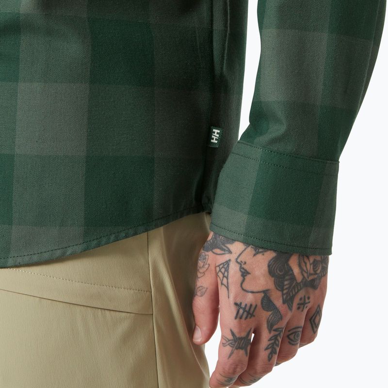 Мъжка риза Helly Hansen Aker Flannel LS jungle green buffalo plaid 4