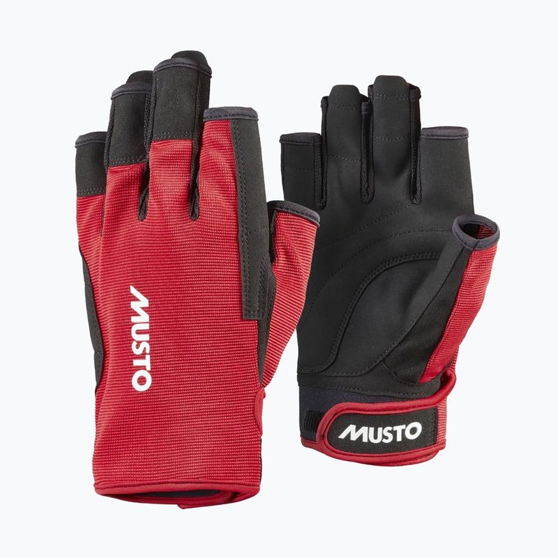 Musto Essential Sailing Short Finger 2.0 истински червени ръкавици за ветроходство