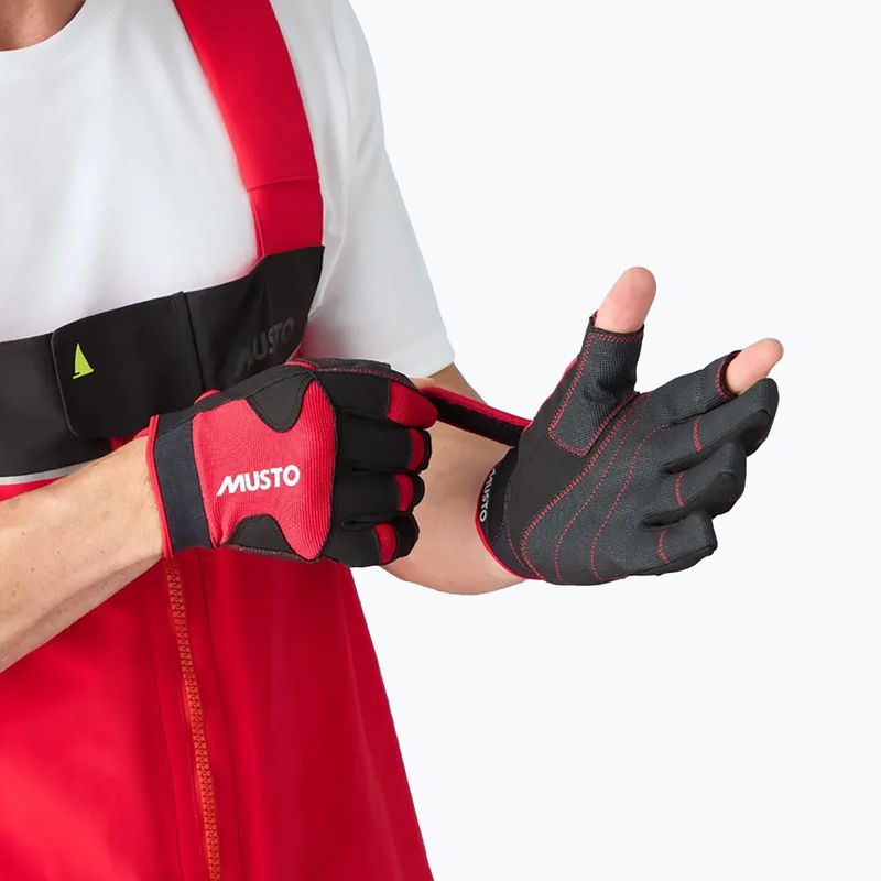 Musto Performance Дълъг пръст 2.0 истински червени ръкавици за ветроходство 3