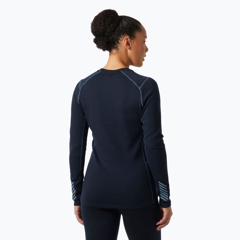 Дамска термоактивна блуза Helly Hansen Lifa Merino Midweight Graphic Crew navy nordic rose aop 2