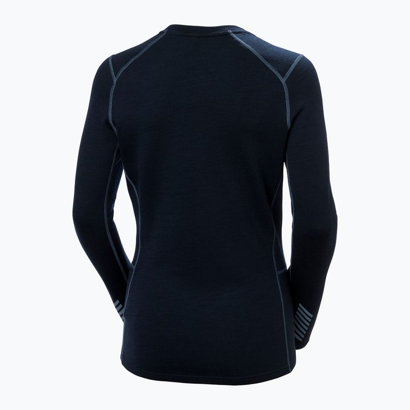 Helly Hansen Lifa Merino Midweight Graphic Crew navy nordic rose aop дамски термобельо с дълъг ръкав 6