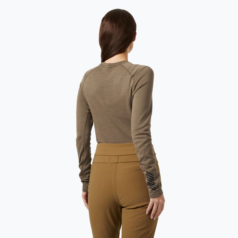 Helly Hansen Lifa Merino Midweight Graphic Crew дамски термобельо с дълъг ръкав sepia houndstooth aop 2