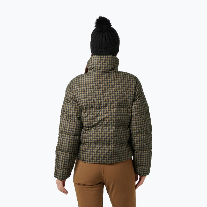 Helly Hansen дамско пухено яке Jade Puffer sepia houndstooth aop down 2