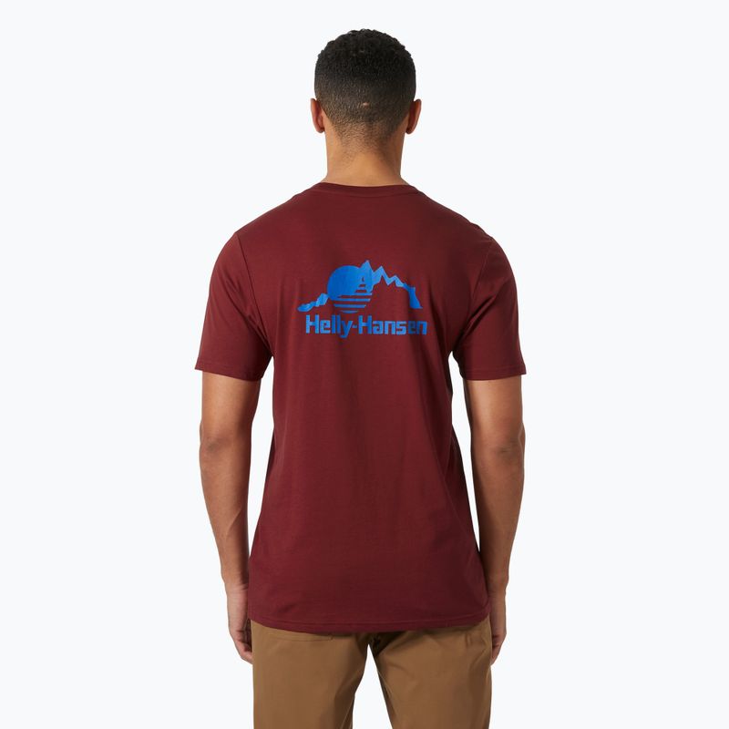 Мъжка тениска Helly Hansen Nord Graphic mars red 2