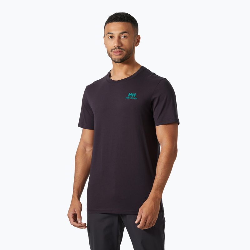Мъжка тениска Helly Hansen Nord Graphic black grape