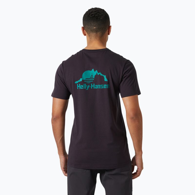 Мъжка тениска Helly Hansen Nord Graphic black grape 2