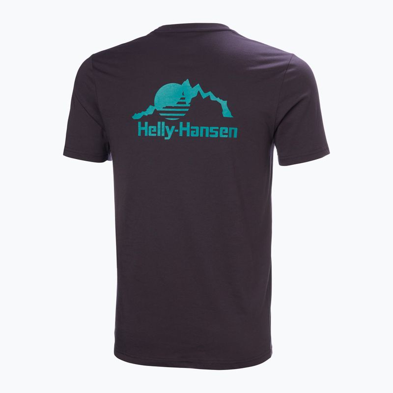 Мъжка тениска Helly Hansen Nord Graphic black grape 5