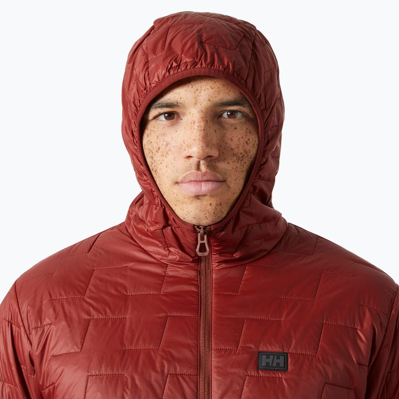 Мъжки хибридни якета Helly Hansen Lifaloft с качулка и изолатор mars red 3