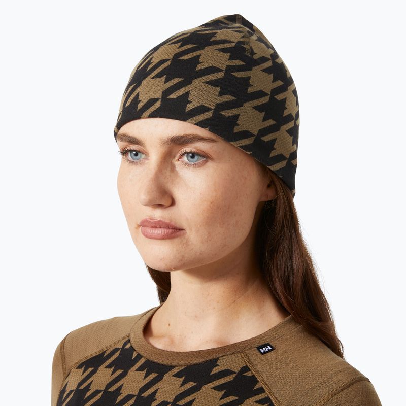 Helly Hansen Lifa Merino зимна шапка sepia houndstooth aop 2