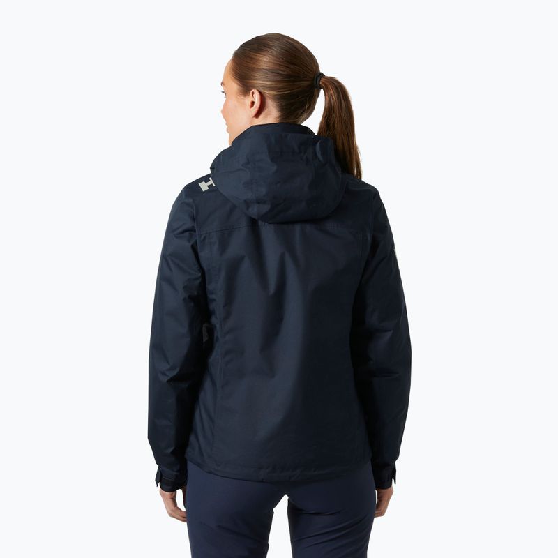 Дамско яке за ветроходство Helly Hansen Crew Hooded Pile navy 2