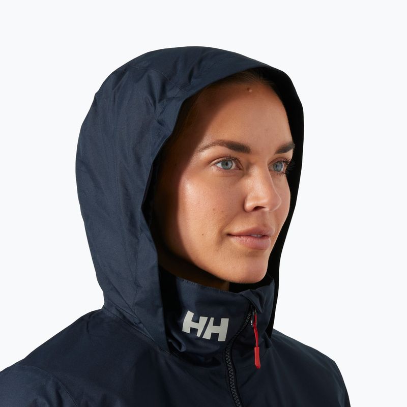 Дамско яке за ветроходство Helly Hansen Crew Hooded Pile navy 3