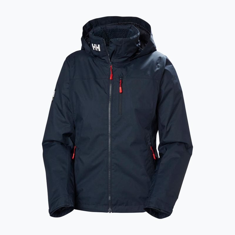 Дамско яке за ветроходство Helly Hansen Crew Hooded Pile navy 10