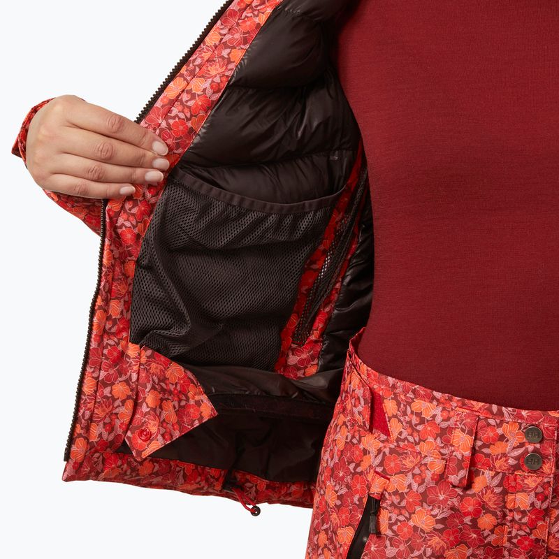 Дамско скиорско яке Helly Hansen Valdisere 3.0 red floral aop 8