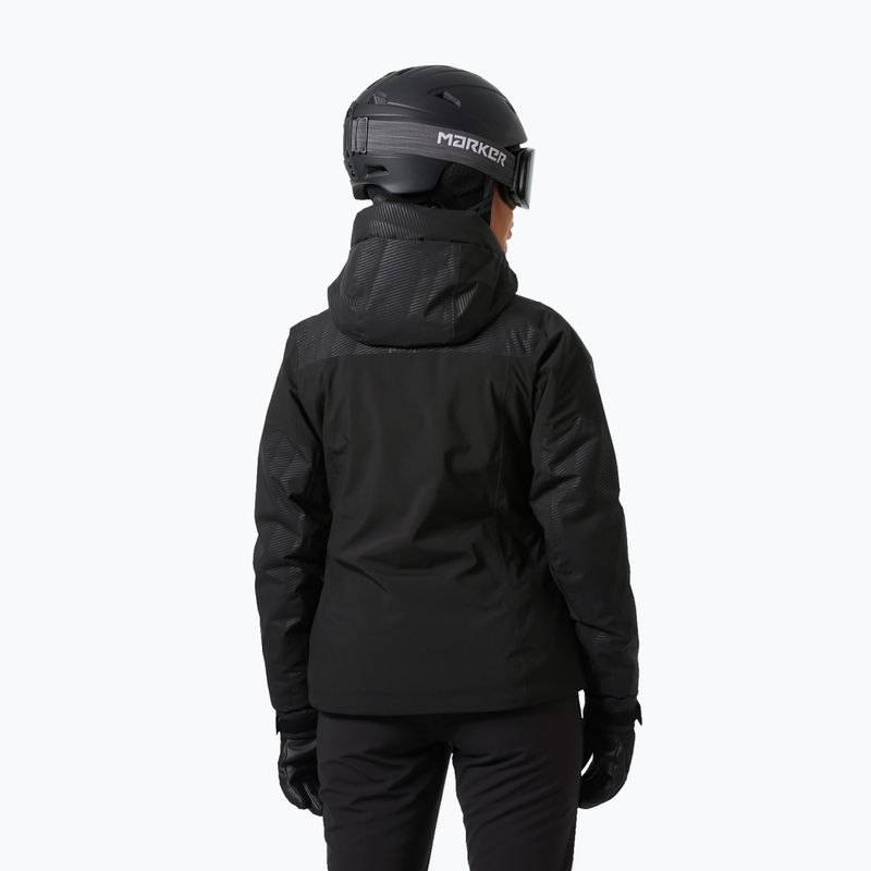 Дамско скиорско яке Helly Hansen Valdisere 3.0 black embossed stripes 2