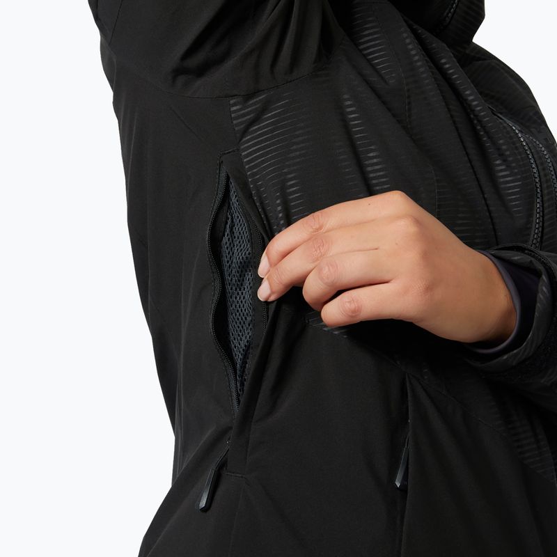 Дамско скиорско яке Helly Hansen Valdisere 3.0 black embossed stripes 4