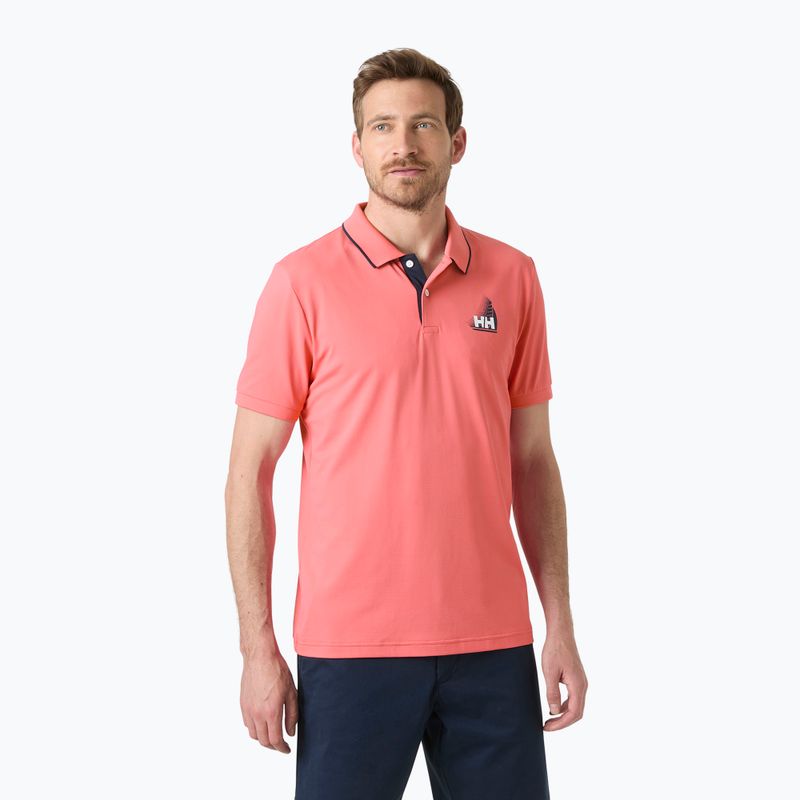 Мъжка поло тениска Helly Hansen Hp Figari Polo sunset pink 3