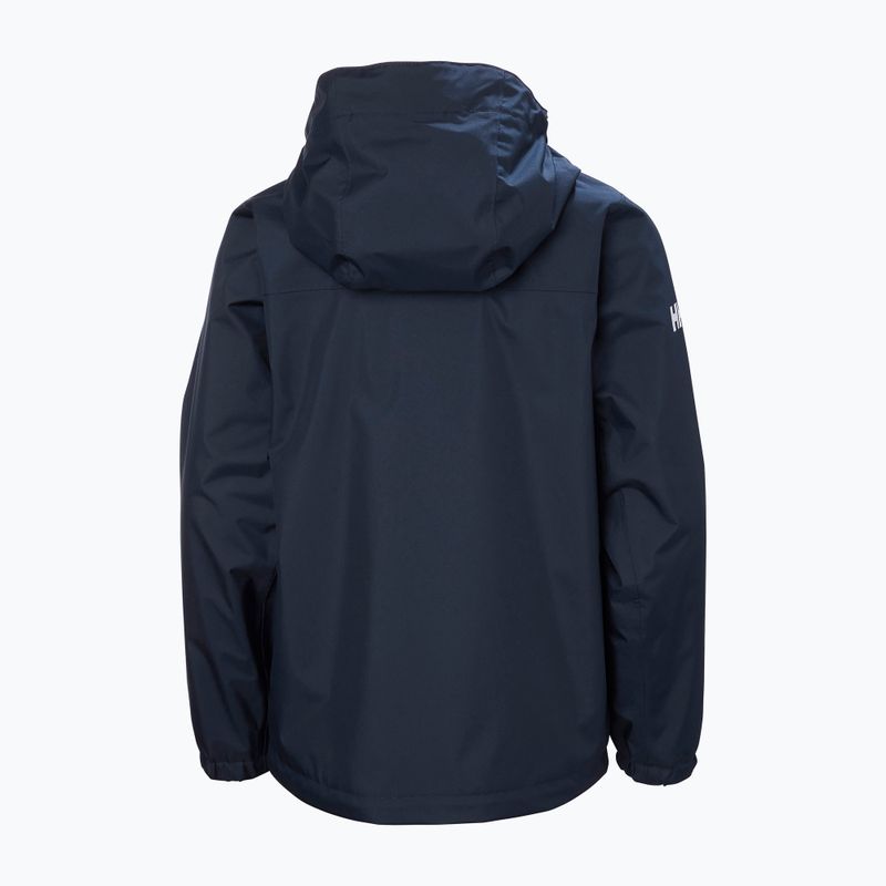 Детско яке за ветроходство Helly Hansen Crew Hooded Jr 41813 navy 2