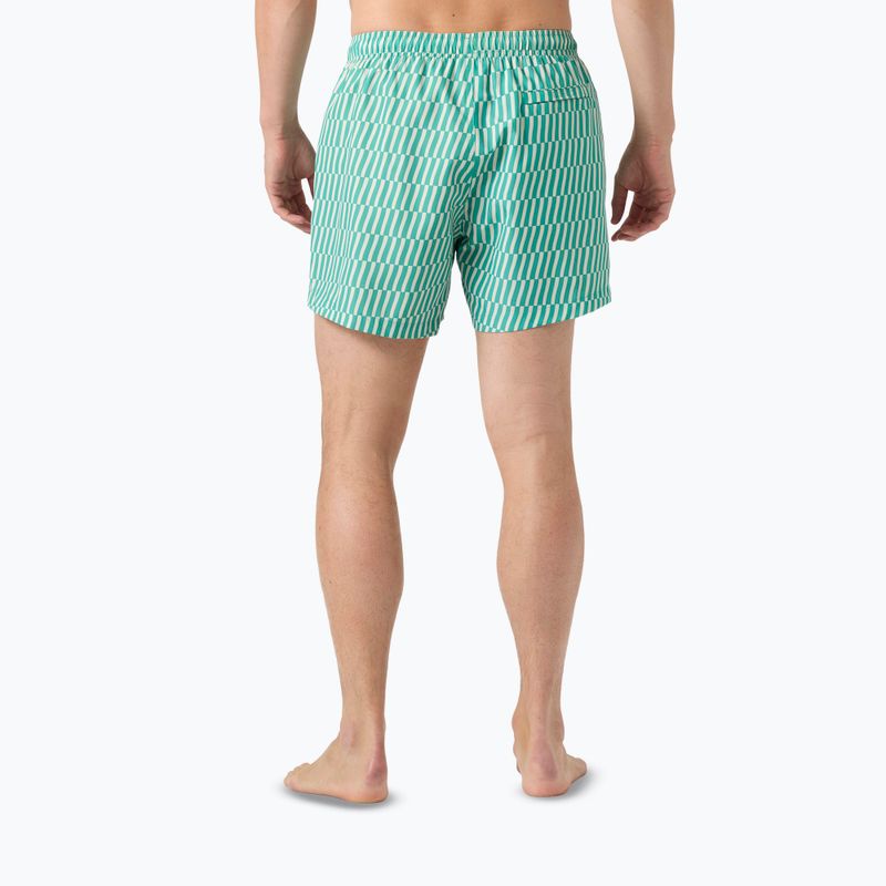 Мъжки шорти за ветроходство Helly Hansen Newport Trunk 4.5“ dark mint offset stripe ao 4