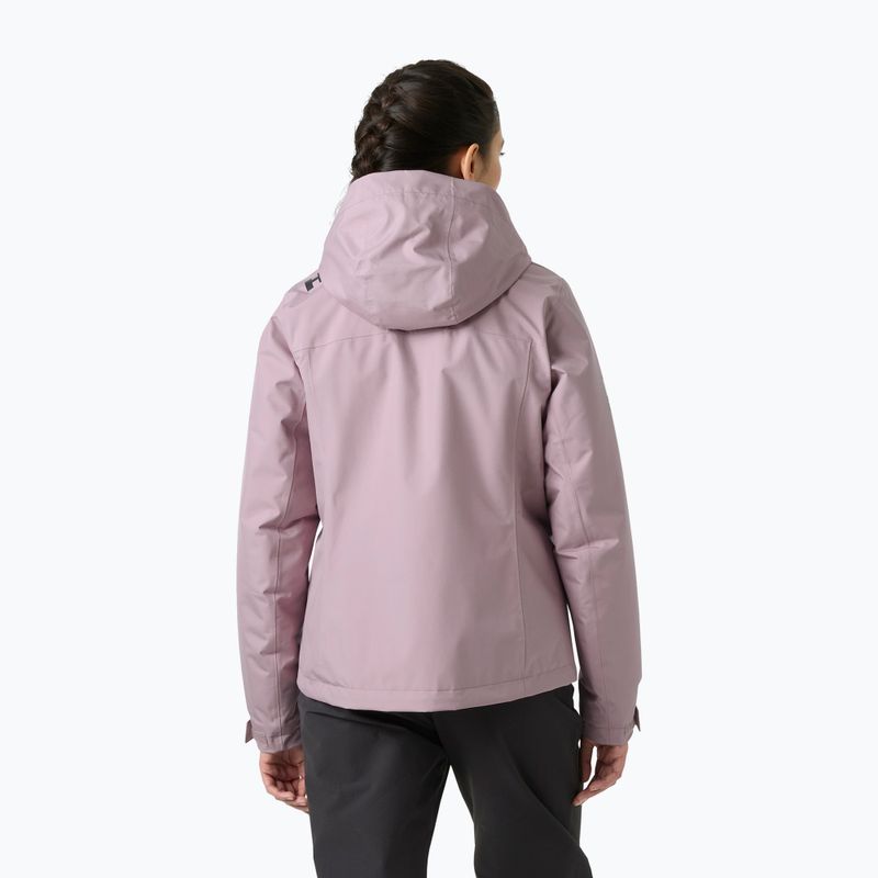 Дамско яке за ветроходство Helly Hansen Crew Hooded Pile purple clay 2