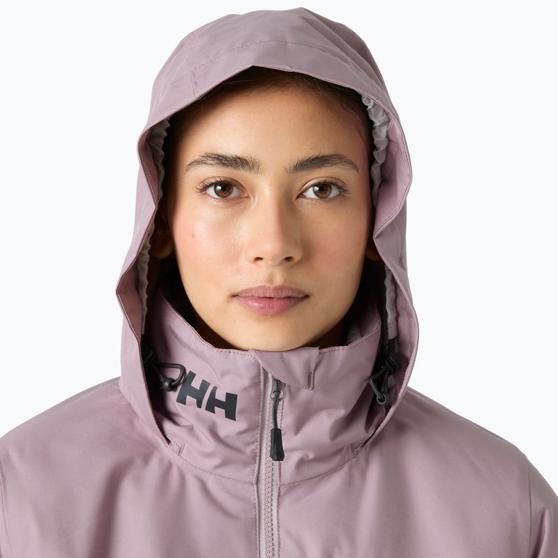 Дамско яке за ветроходство Helly Hansen Crew Hooded Pile purple clay 3
