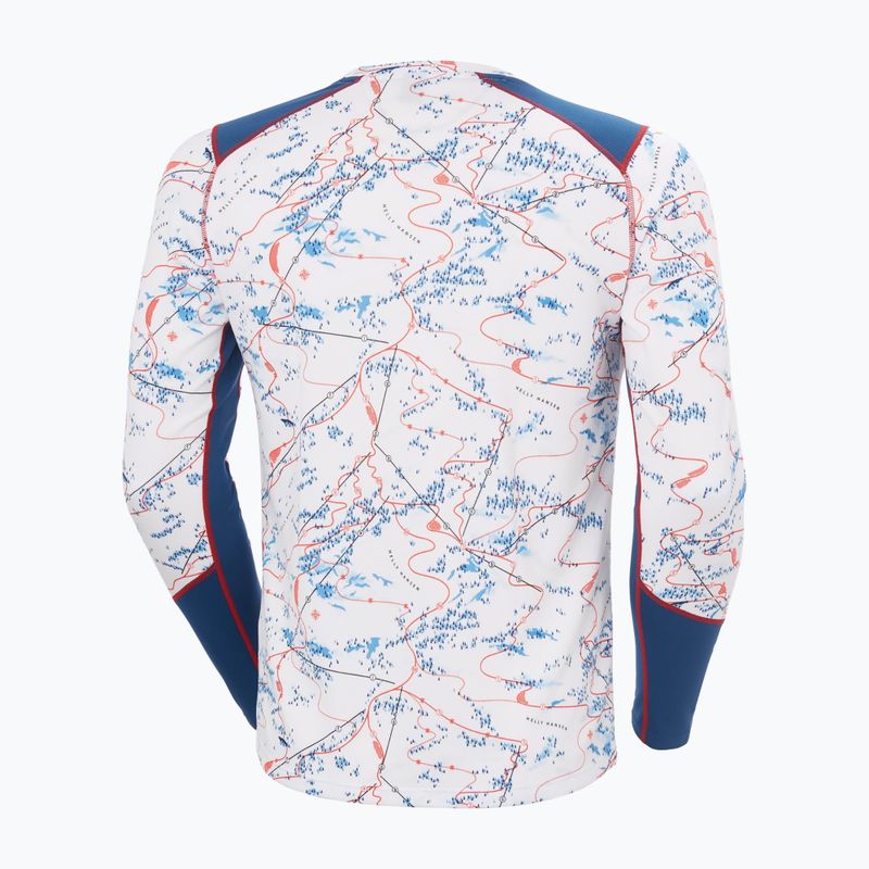 Мъжки термоактивен суитшърт Helly Hansen Lifa Active white slope map aop 6
