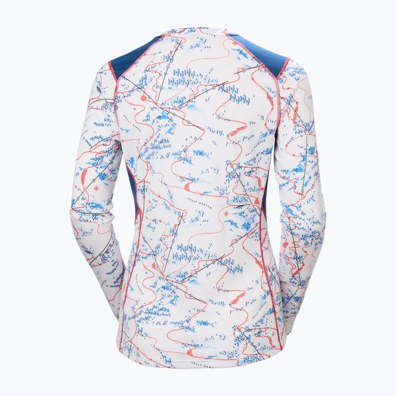 Дамски термоактивен суитшърт Helly Hansen Lifa Active white slope map aop 6
