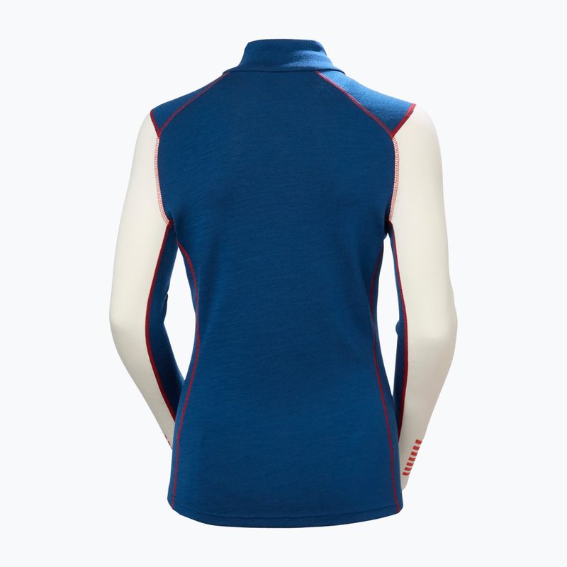 Дамски термоактивен суитшърт Helly Hansen Lifa Merino Midweight Gra 1/2 Zip bright blue new nordic aop 6