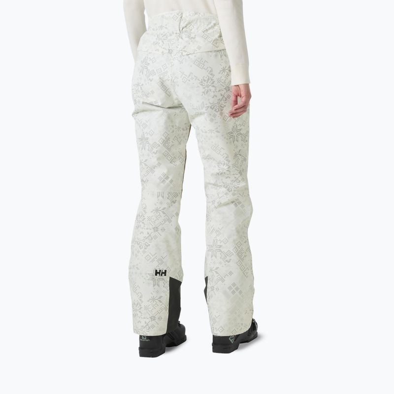 Дамски скиорски панталони Helly Hansen Legendary Insulated cream new nordic aop 2