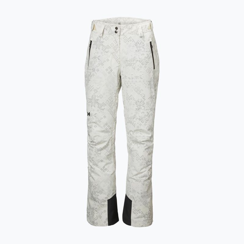 Дамски скиорски панталони Helly Hansen Legendary Insulated cream new nordic aop 5