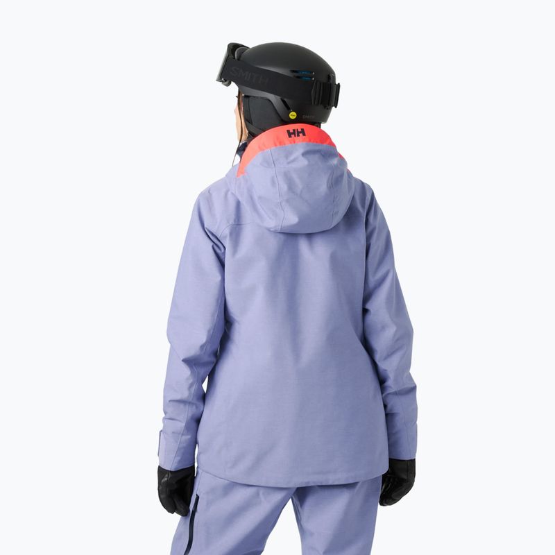 Дамско скиорско яке Helly Hansen Powderqueen 3.0 bright lavender 2
