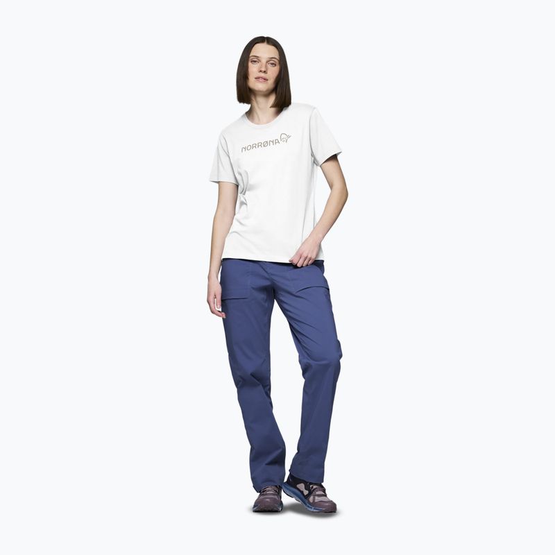 Дамска тениска NORRONA Cotton Viking pure white 2