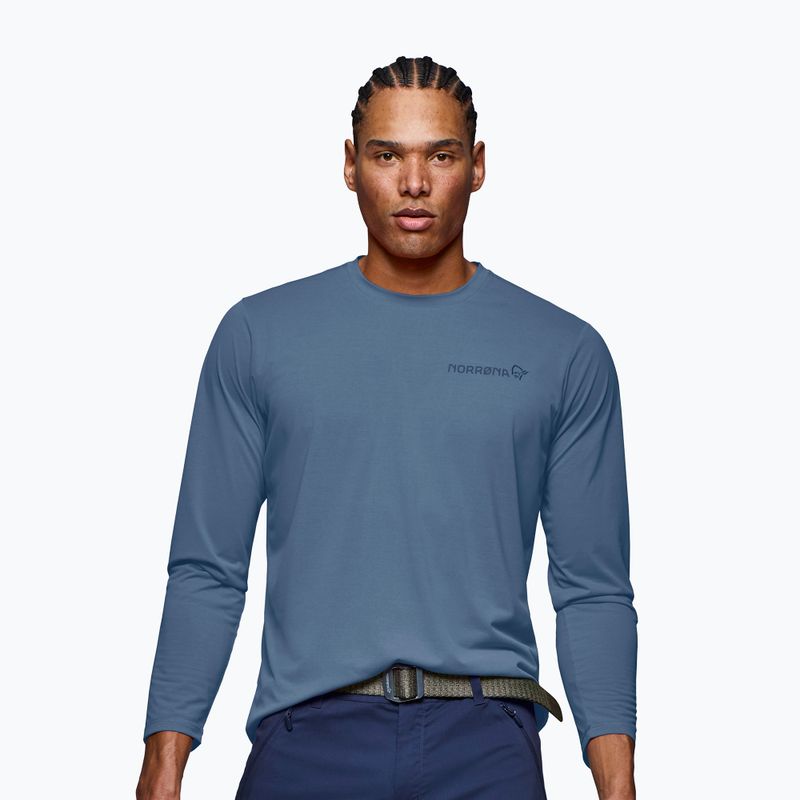 Мъжка блуза с дълъг ръкав NORRONA Femund Tech vintage indigo