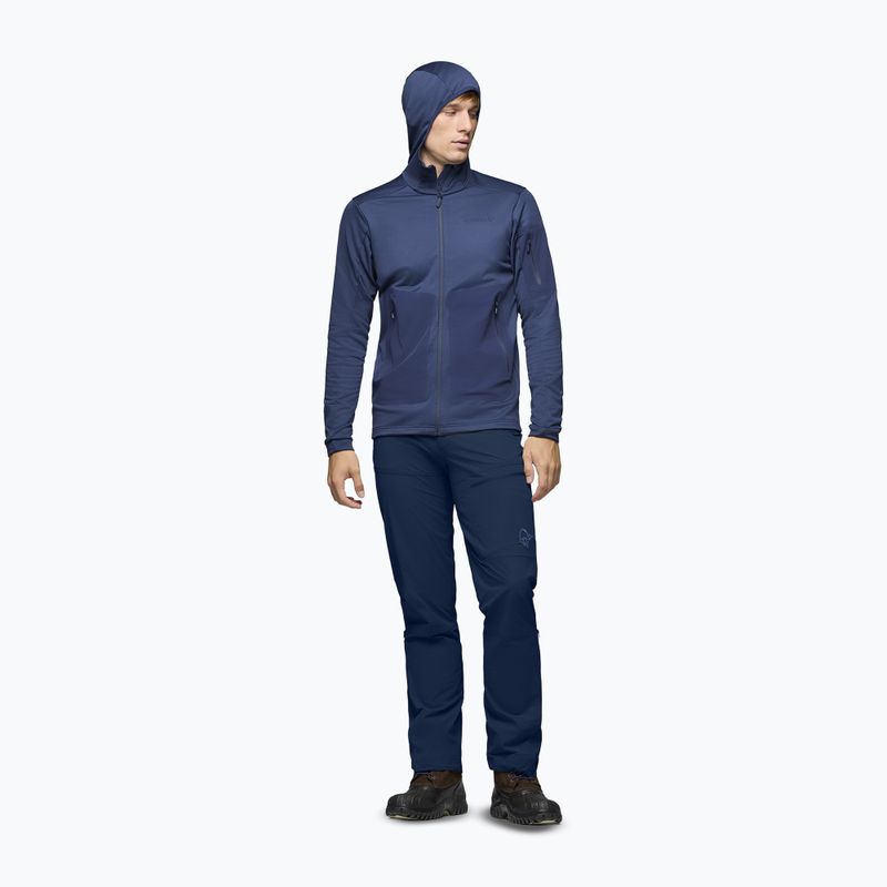 Мъжки суитшърт за трекинг NORRONA Falketind Warm2 Stretch Hood indigo night 2