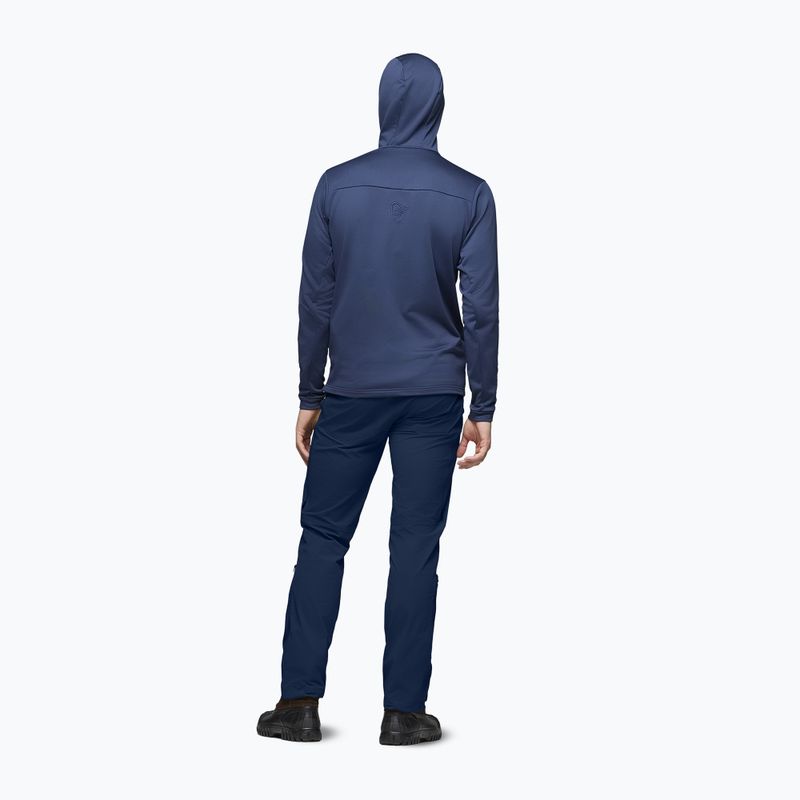 Мъжки суитшърт за трекинг NORRONA Falketind Warm2 Stretch Hood indigo night 3