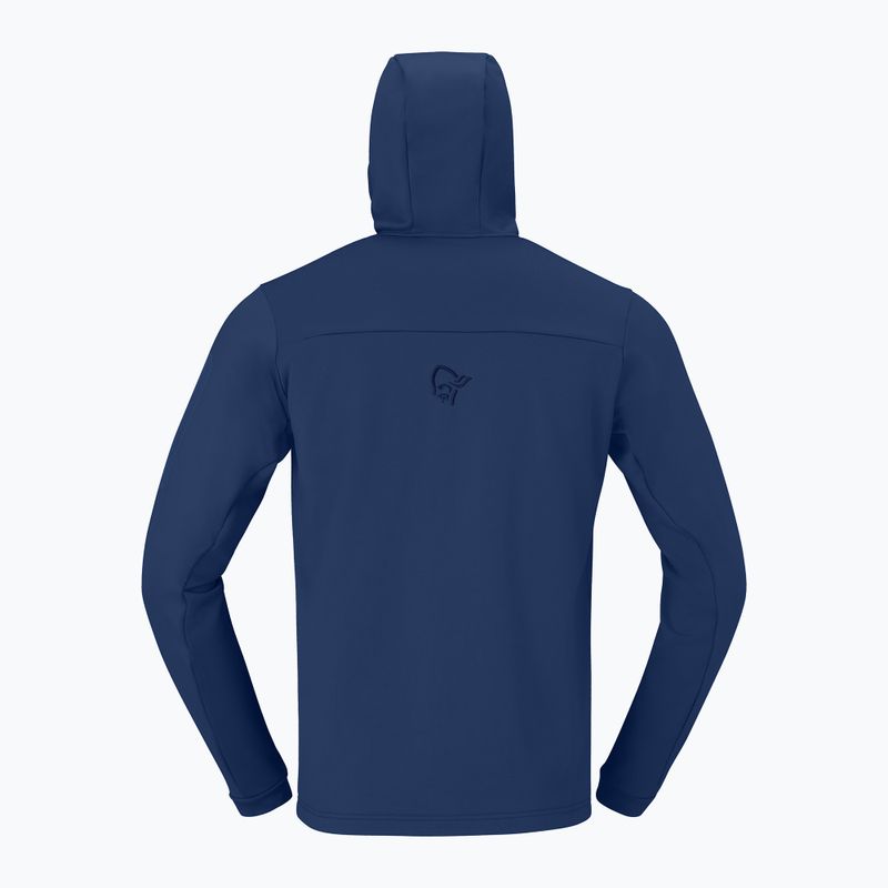 Мъжки суитшърт за трекинг NORRONA Falketind Warm2 Stretch Hood indigo night 6