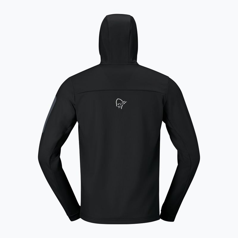 Мъжки суитшърт за трекинг NORRONA Falketind Warm2 Stretch Hood caviar black 6